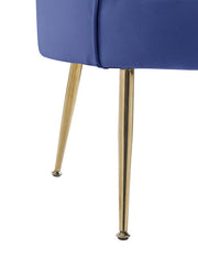 Angelina - Scalloped Back Barrel Accent Chair With Metal Legs - R&R Furniture Gallery (Fountain Valley, CA)