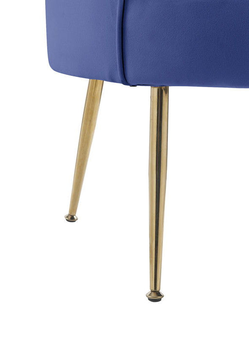 Angelina - Scalloped Back Barrel Accent Chair With Metal Legs - R&R Furniture Gallery (Fountain Valley, CA)