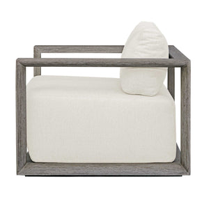 Remsen - Outdoor Lounge Chair - Dark Gray / White
