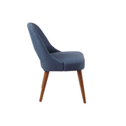 Dining Side Chair Upholstered Textured (Set of 2) - Navy - R&R Furniture Gallery (Fountain Valley, CA)