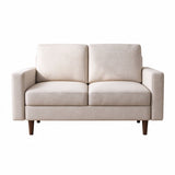 US Pride loveseat sofa with two removable cushion seats, stationary design perfect for living room relaxation.