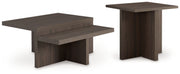 Zendex - Occasional Table Set (Set of 2) - Brown - R&R Furniture Gallery (Fountain Valley, CA)