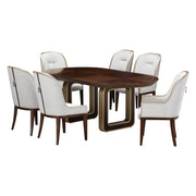 Houston - Oval Dining Table - Walnut - R&R Furniture Gallery (Fountain Valley, CA)