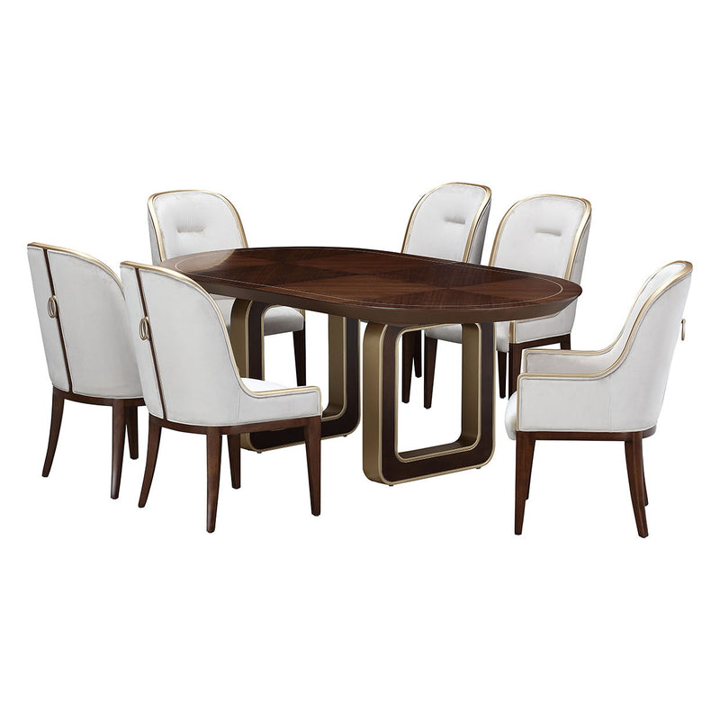 Houston - Oval Dining Table - Walnut - R&R Furniture Gallery (Fountain Valley, CA)