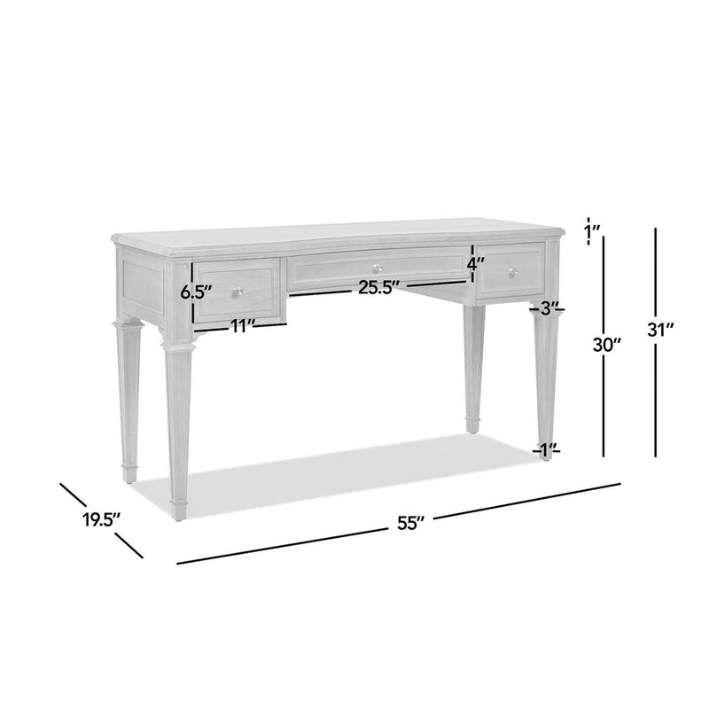 Dauphin - 3 Drawer Executive Desk - R&R Furniture Gallery (Fountain Valley, CA)