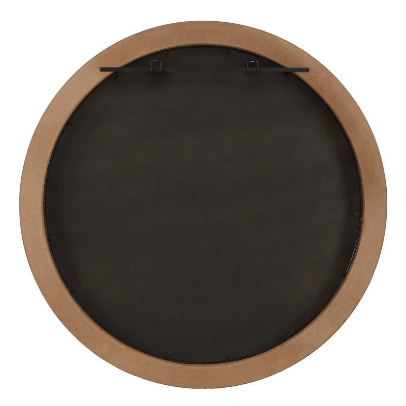 Cleveland - Round Burl Wood Mirror - Woodtone