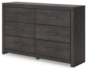 Hollivern - Six Drawer Dresser - Dark Gray - R&R Furniture Gallery (Fountain Valley, CA)