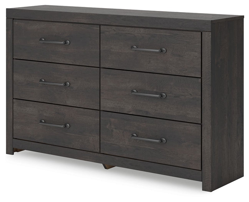 Hollivern - Six Drawer Dresser - Dark Gray - R&R Furniture Gallery (Fountain Valley, CA)