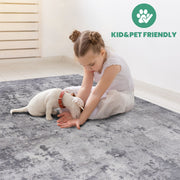 Marfi - 6' X 9' Abstract Area Rug - Light Gray - R&R Furniture Gallery (Fountain Valley, CA)