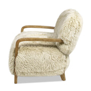 Enchante - Sheepskin Accent Loveseat - Taupe / Natural - R&R Furniture Gallery (Fountain Valley, CA)
