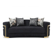 Soledad - Sofa With Upholstery And Hued Accents - Black - R&R Furniture Gallery (Fountain Valley, CA)