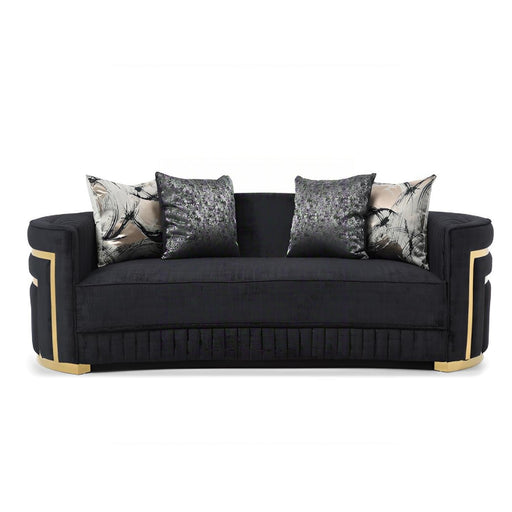 Soledad - Sofa With Upholstery And Hued Accents - Black - R&R Furniture Gallery (Fountain Valley, CA)