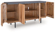 Quintavious - Accent Cabinet - Brown / Charcoal - R&R Furniture Gallery (Fountain Valley, CA)