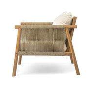 Modern Outdoor Woven Lounge Chair With Solid Frame And Cushions - R&R Furniture Gallery (Fountain Valley, CA)