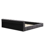 Elegant Upholstered Bed With Checkerboard Design - R&R Furniture Gallery (Fountain Valley, CA)