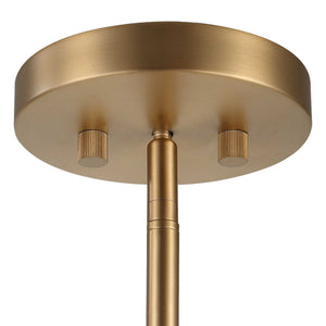 Radio City - 6 Light Pendant - Brass / White