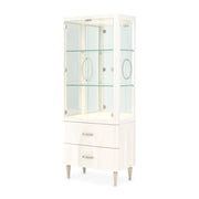 London Place - Display Cabinet - Creamy Pearl - R&R Furniture Gallery (Fountain Valley, CA)