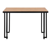 Lumi Source Roman Industrial Desk in black and natural wood finish with a modern writing desk design.