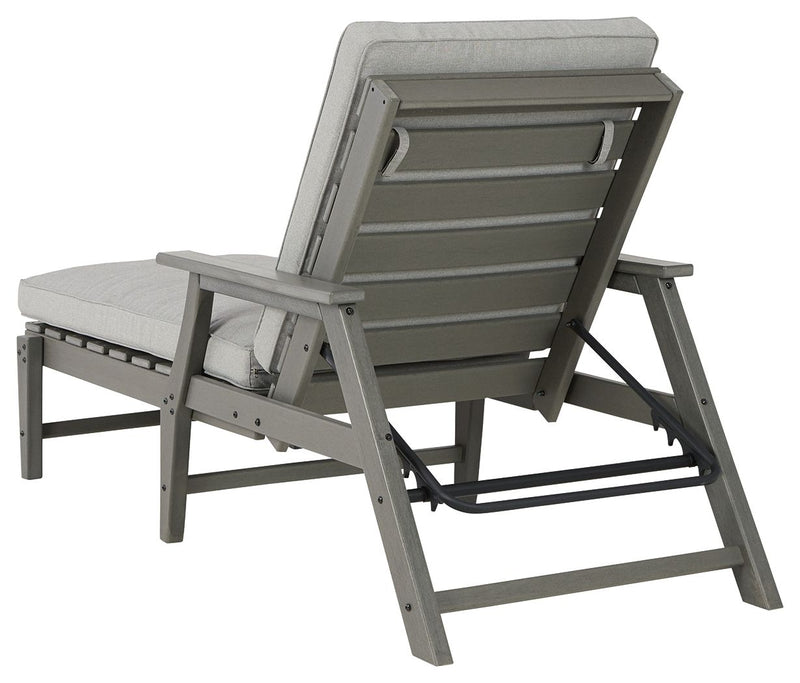 Visola - Chaise Lounge with Cushion - Gray - R&R Furniture Gallery (Fountain Valley, CA)