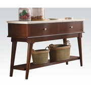 Gasha - Server - White Marble Top & Walnut - R&R Furniture Gallery (Fountain Valley, CA)