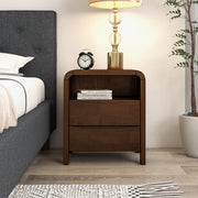Lionel - Nightstand 2 Drawer - Brown - R&R Furniture Gallery (Fountain Valley, CA)