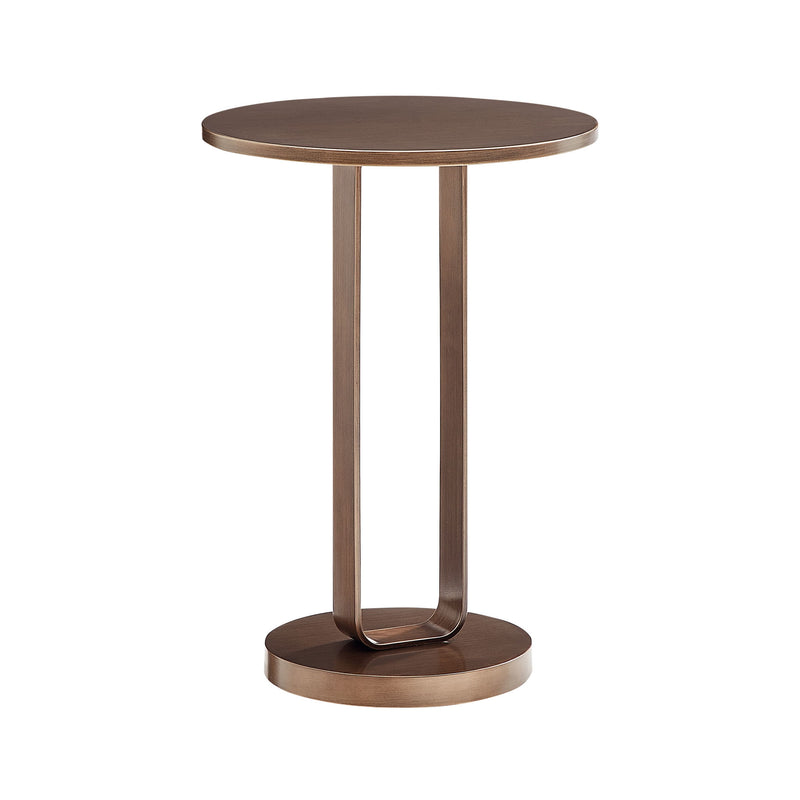 Tareel - Round Accent Table With Open Oval Pedestal - Antique Bronze - R&R Furniture Gallery (Fountain Valley, CA)
