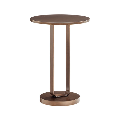 Tareel - Round Accent Table With Open Oval Pedestal - Antique Bronze - R&R Furniture Gallery (Fountain Valley, CA)
