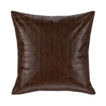 Tranquil Coasts - 20" x 20" Leather Seston Pillow - Brown - R&R Furniture Gallery (Fountain Valley, CA)