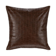 Tranquil Coasts - 20" x 20" Leather Seston Pillow - Brown - R&R Furniture Gallery (Fountain Valley, CA)