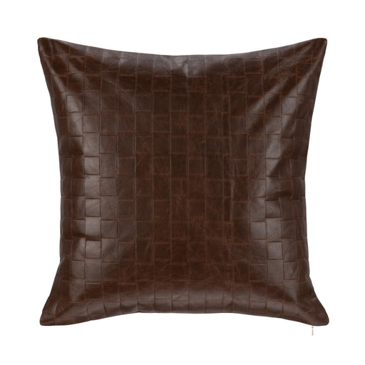 Tranquil Coasts - 20" x 20" Leather Seston Pillow - Brown - R&R Furniture Gallery (Fountain Valley, CA)