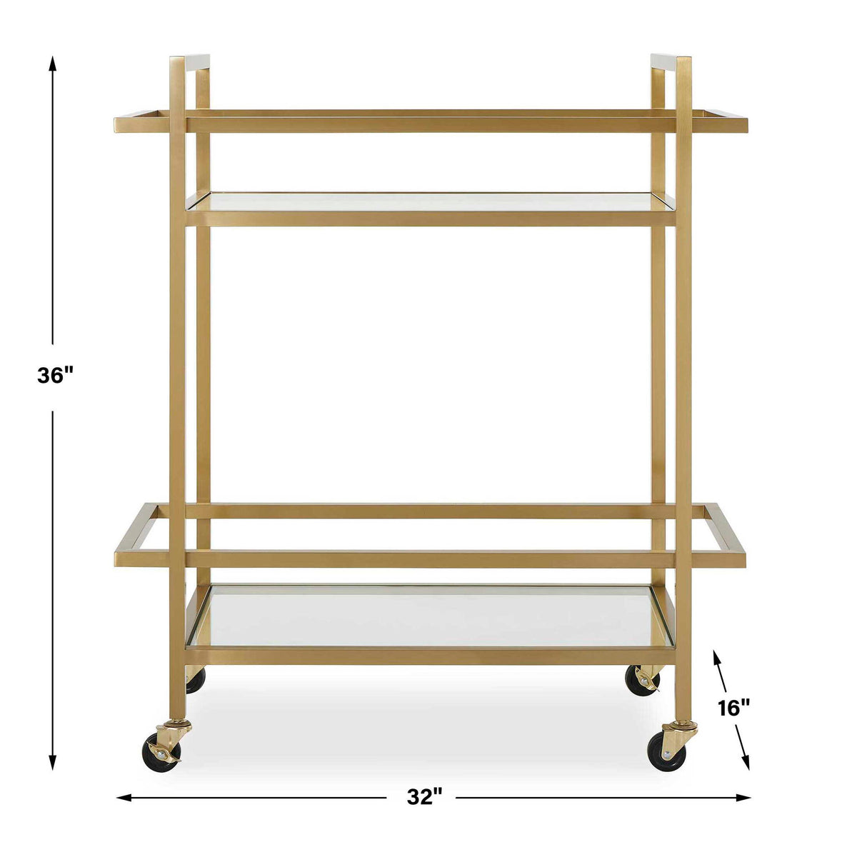 Erena - Bar Cart - Brass