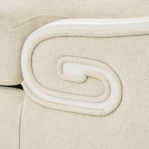La Marisia - Chenille Chaise - Tranquil / Light Champagne - R&R Furniture Gallery (Fountain Valley, CA)