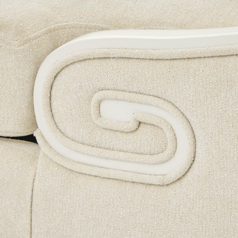 La Marisia - Chenille Chaise - Tranquil / Light Champagne - R&R Furniture Gallery (Fountain Valley, CA)