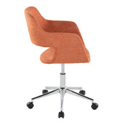 Lumi Source Margarite contemporary office task chair with black cushioned seat and adjustable armrests, suitable for desk use.