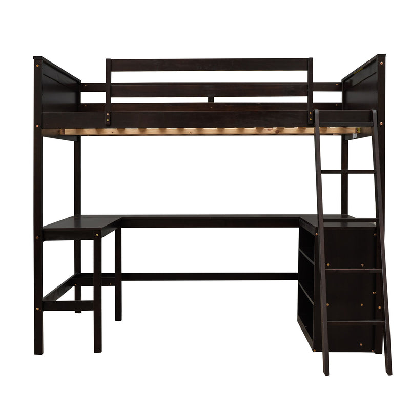 Loft Bed With Shelves With Desk - R&R Furniture Gallery (Fountain Valley, CA)