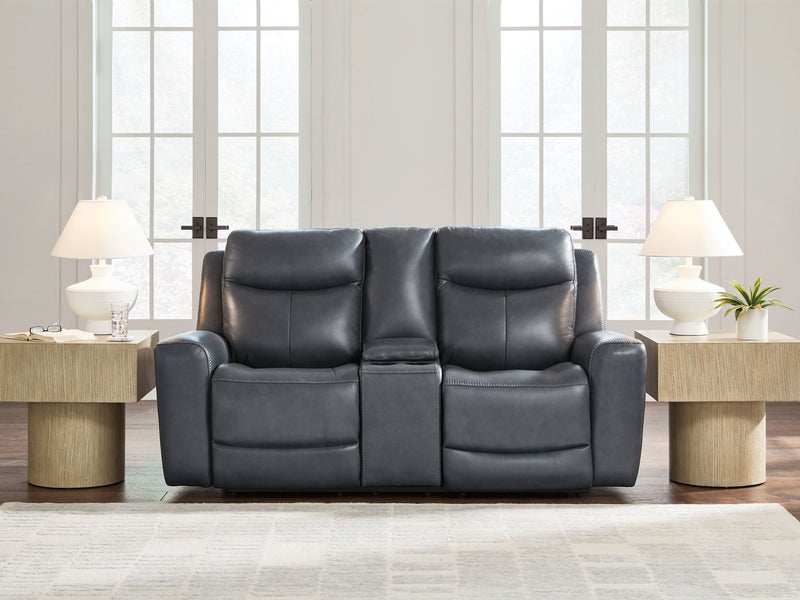 Next Move - Power Reclining Loveseat With Console / Adjustable Headrest - R&R Furniture Gallery (Fountain Valley, CA)