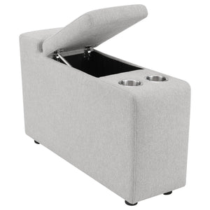 Hollander - 5 Piece Power Home Theater Seating Set With Reclining Comfort And Dual Storage Consoles - Gray