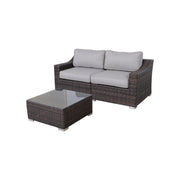 Outdoor Wicker Conversation Set With Cushions, All Weather - R&R Furniture Gallery (Fountain Valley, CA)