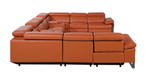 1246 - 10-Piece U-Shaped Modular Power Reclining Sectional With 4 Power Recliners And Power Headrests
