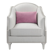 Kasa - Chair With Pillow - Beige Linen & Champagne - R&R Furniture Gallery (Fountain Valley, CA)