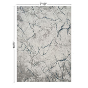 Geometrix - 7'10" X 10'6" Area Rug, Geometric 3D Effect - Ivory / Gray - R&R Furniture Gallery (Fountain Valley, CA)