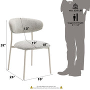 Kalam - Side Chair (Set of 2) - Gray Fabric & Beige - R&R Furniture Gallery (Fountain Valley, CA)