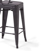 Rayne - Curved Back Metal Stool (Set of 2) - R&R Furniture Gallery (Fountain Valley, CA)