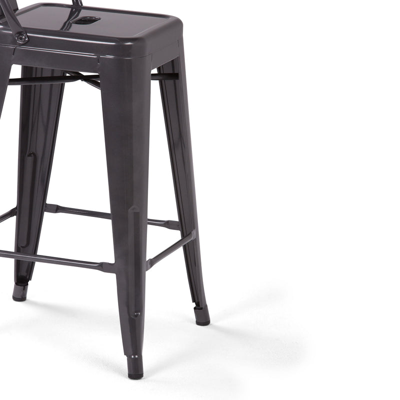 Rayne - Curved Back Metal Stool (Set of 2) - R&R Furniture Gallery (Fountain Valley, CA)