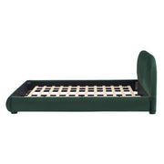 Upholstered Simple Modern Bedroom Bed With Curved Headboard - R&R Furniture Gallery (Fountain Valley, CA)