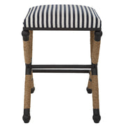 Uttermost Braddock backless counter stool in black with a sleek, modern design, perfect for counter height seating.