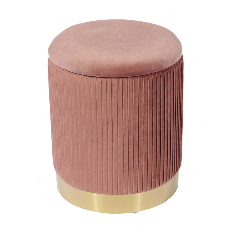 Zoe - Velvet Storage Ottoman - R&R Furniture Gallery (Fountain Valley, CA)
