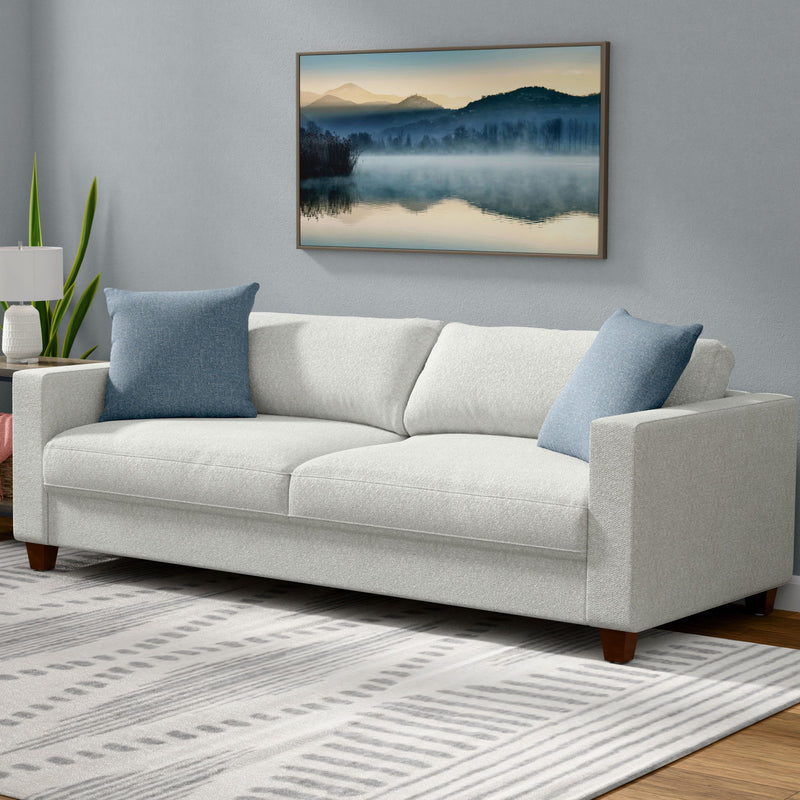 Pop Up Sleeper Sofa For Living Spaces - White - R&R Furniture Gallery (Fountain Valley, CA)
