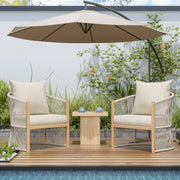 Modern Curved Aluminum Lounge Chair With Stylish Rope Weave Design And Cushioned Comfort For Outdoor - R&R Furniture Gallery (Fountain Valley, CA)