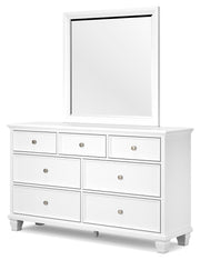 Fortman - Dresser And Mirror - White - R&R Furniture Gallery (Fountain Valley, CA)